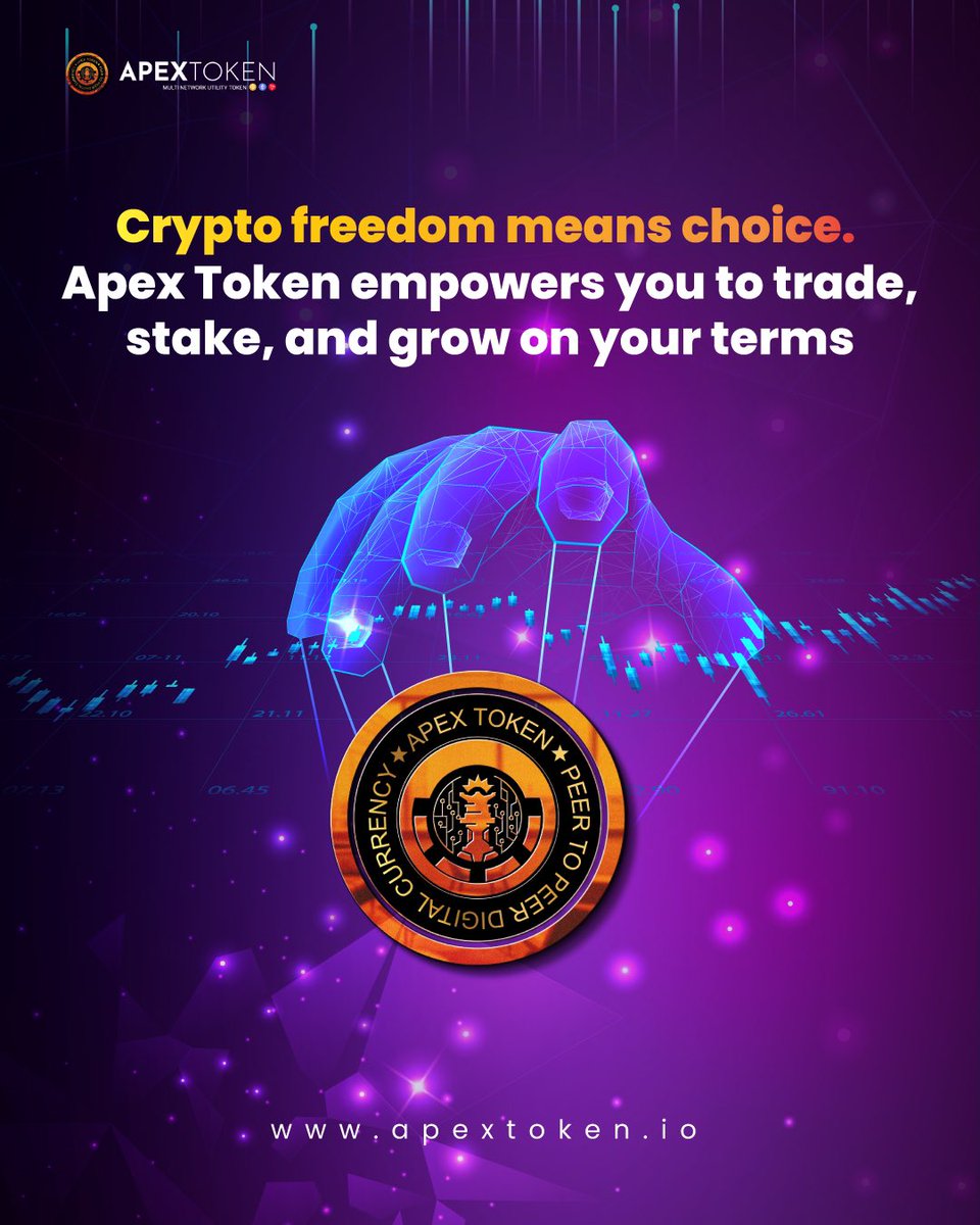Crypto freedom starts with Apex Token! Trade, stake, and grow on your terms with a token designed for limitless possibilities. Are you ready to take control of your digital assets?