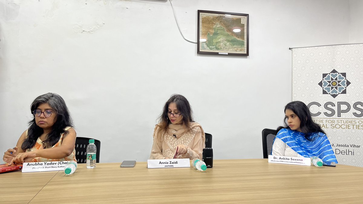 cspsindia's tweet image. CSPS hosted an engaging discussion on The Comeback by @anniezaidi, featuring thought-provoking insights from Dr. &amp;amp; @Anubha Yadav. 

Thank you to @AlephBookCo Company and our audience for making it a success!  

#CSPS #TheComeback #BookDiscussion #AnnieZaidi