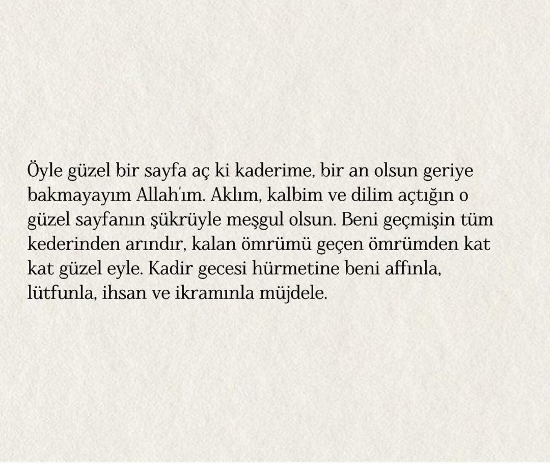 Kadir gecesi duası.