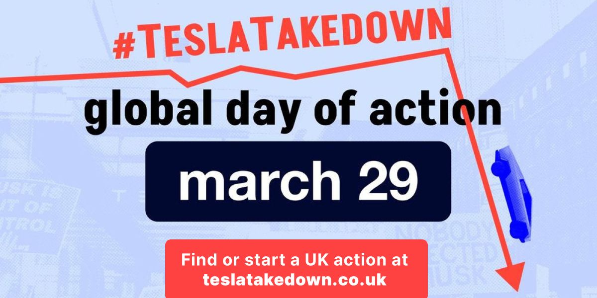 Philosophy Football (@phil_football) on Twitter photo This Saturday, 29 March Tesla Takedown global day of actionwill see over 500 protests at Elon Musk showrooms around world including 8 so far in UK: Bristol, Edinburgh, Glasgow, London, Leeds, Manchester, Nottingham, Winchester. Details: teslatakedown.co.uk
<a href="/UnitedGlasgowFC/">United Glasgow FC</a> This Saturday, 29 March Tesla Takedown global day of actionwill see over 500 protests at Elon Musk showrooms around world including 8 so far in UK: Bristol, Edinburgh, Glasgow, London, Leeds, Manchester, Nottingham, Winchester. Details: teslatakedown.co.uk
<a href="/UnitedGlasgowFC/">United Glasgow FC</a>