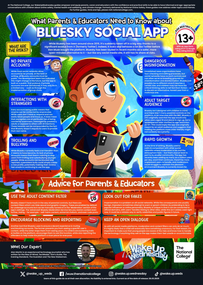 OATChadwick's tweet photo. What Parents &amp; Educators Need to Know about Bluesky Social App https://t.co/JEq3v73THx