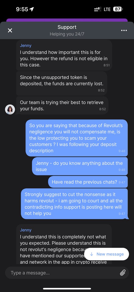 ILTZBit's tweet photo. 🚨 @RevolutApp @revolutsupport ADMITS TO FRAUD 🚨

1. THEIR AGENTS: Told me "Polygon bridged" works 
2. THEIR WALLET: Received my USDC.e 

0x28ee4576821ec21f584831fb1ea0e3f13d43f321081d4258f323ff8a757340ea

0x86d5b6e38c4ee2f29c434ae09a97d444068a86bbd93a197d0a4f7233420e7a7c

3. NOW THEY SAY: "Not our problem" 

FACT: 
- They CONTROL the wallet (legal title admitted:
- They CAUSED this through false instructions

TAGGING:
@FCA @ActionFraudUK @sandeepnailwal @APompliano

#RevolutScam #CryptoFraud #FinancialCrime