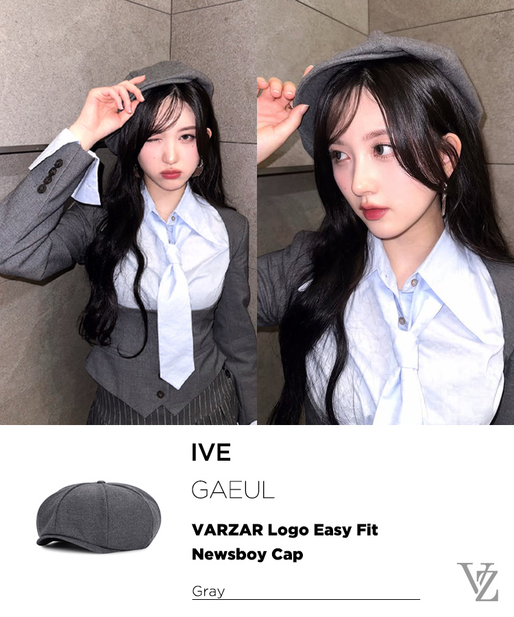 【VARZAR】BAZAL LOGO EASY FIT NEWSBOY CAP▲IVE着用 VARZAR】BAZAL LOGO EASY FIT NEWSBOY CAP△IVE着用