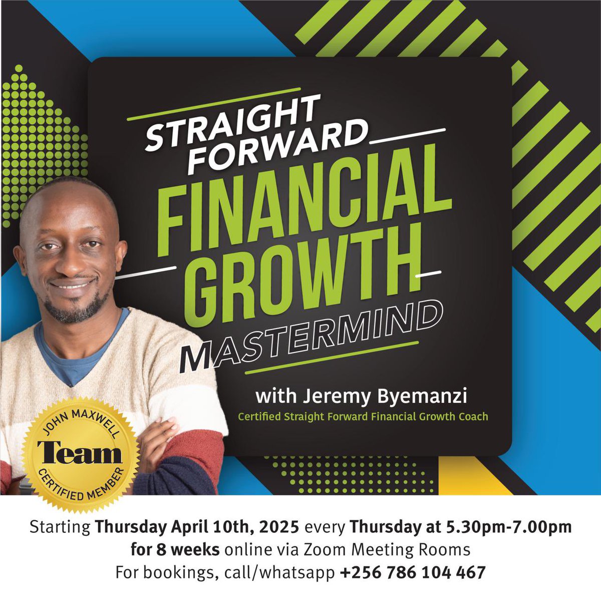 📢 April Intake Now Open🚀 
Join the SFFG Mastermind with Coach Jeremy Byemanzi!🔥

🔹 Learn how to grow your income streams, money management &amp; budgeting, Kingdom wealth principles,etc

📩 To sign up, use the link below;
bit.ly/SFFG4Jeremy

#JourneyToFinancialFreedom! 🚀