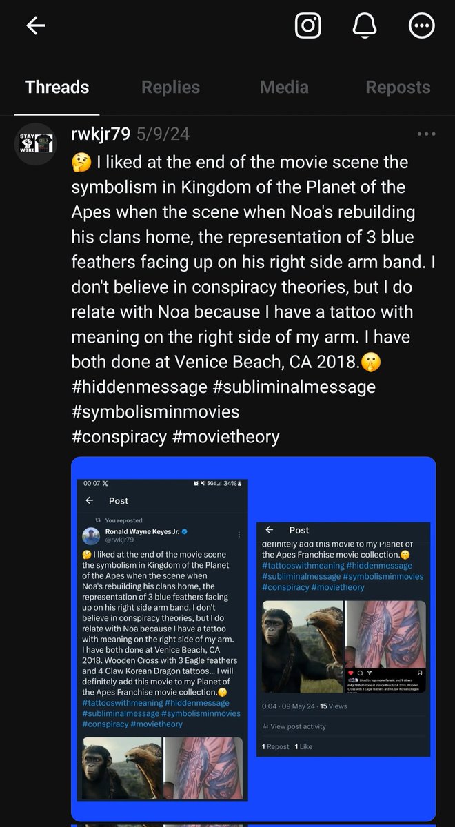 rwkjr79's tweet photo. ⛔️I posted this on both my Threads social media platforms on May 5, 9, 13, 2024.⛔️ 🦧Planet of the Apes Franchise.🐒
#Planetoftheapesfranchise #moviehiddenmessages #moviesubliminalmessages
#moviehiddensigns #hiddenmessage #subliminalmessage #symbolisminmovies #movierecommendation https://t.co/Xh8zMQTeW8