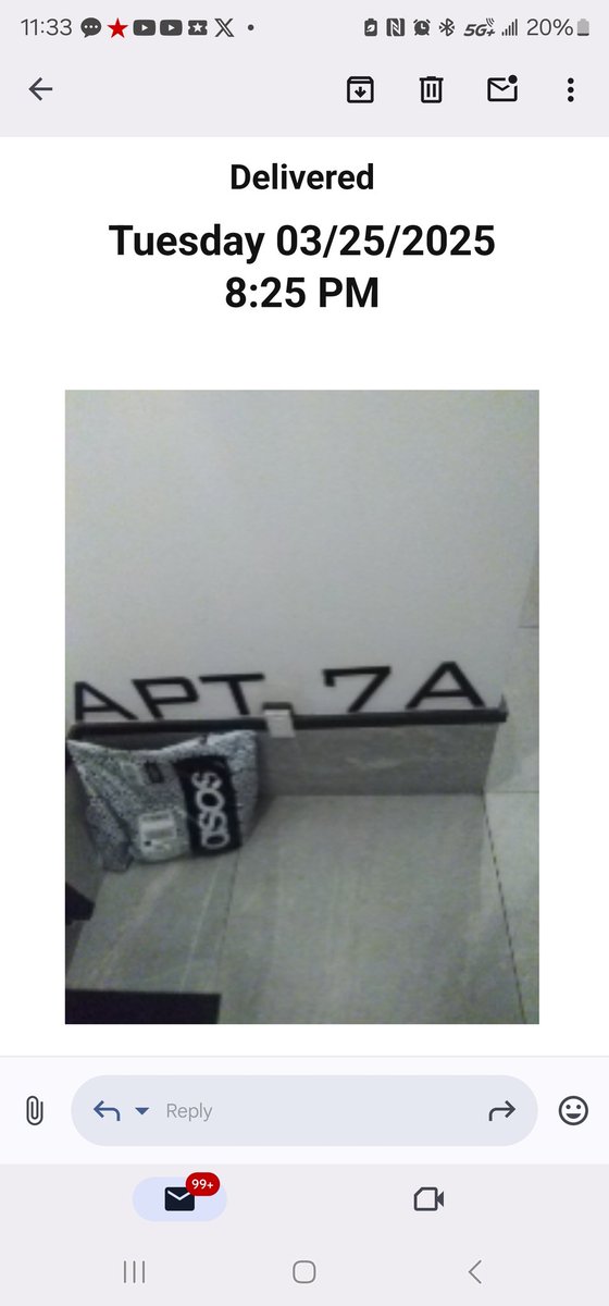 BarsheemSounds's tweet photo. @UPS I just had a package delivered. It was late, tampered with, and missing 5 items. Seems like an inside job. The delivery person was kind enough to snap a picture but the bag should have been bigger, with more stuff. Unfortunately, the size matches the photo. 1ZWV2957032234 https://t.co/lIvPsvHuUY