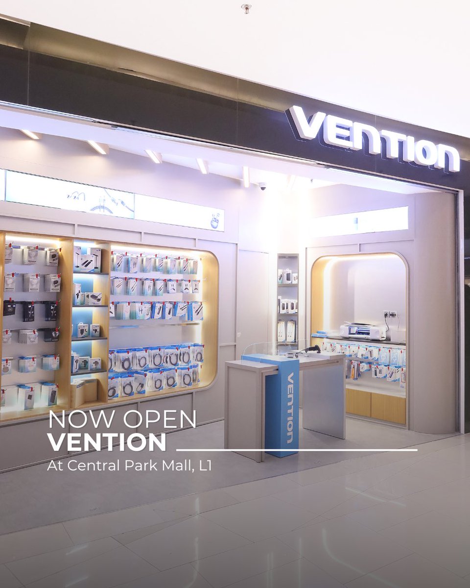 CentralParkMall's tweet photo. NOW OPEN
Vention at Central Park Mall, L1
#Centralparkmall #Vention #Ventionauthorized #Gadgetin https://t.co/dhlTPxyQkG