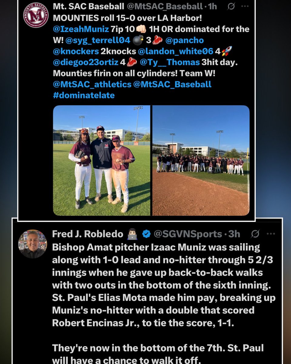 <a href="/_P3Zay_/">Zay🥑</a> <a href="/P3avocados/">Paezpitchingperformance</a> while one was flirting with a perfect game until the 7th with 10Ks the lil brother had his own no-hitter going till the 5th with 11ks. Runs in the fam.