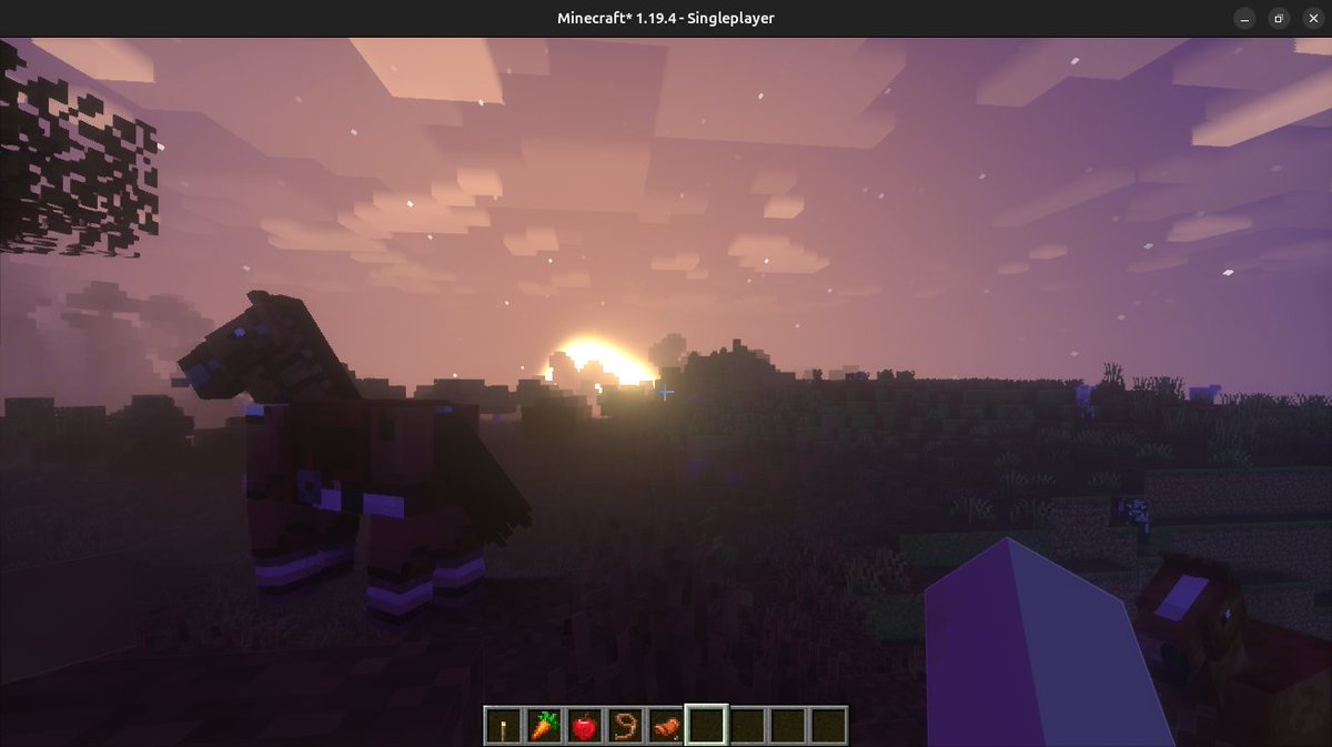 dzakydarrellb's tweet photo. #Minecraft playing Minecraft java with Optifine and installed shader, on Ubuntu 🥶 https://t.co/ZfG8k4iTKD