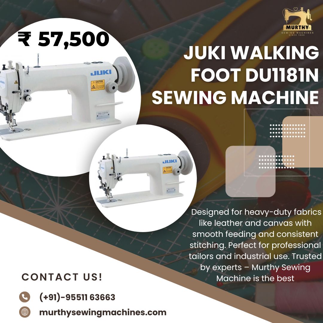 murthysewing's tweet image. JUKI WALKING FOOT DU1181N SEWING MACHINE
🌐 Visit: murthysewingmachines.com/product/juki-d…
🧵 Upgrade your sewing game with Murthy Sewing Machines – Trusted by experts! #JukiSewingMachine #HeavyDutySewing #TailoringEssentials #MurthySewingMachines