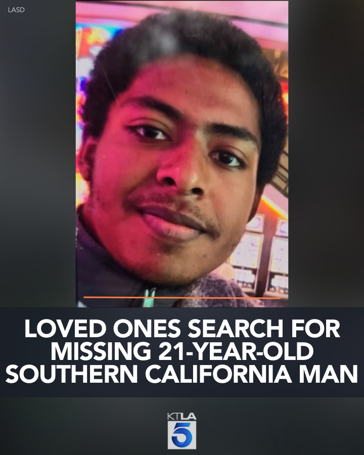 KTLA's tweet photo. Loved ones are searching for a missing 21-year-old man who was last seen in Los Angeles County.
Details: https://t.co/H7P1O8CDsL https://t.co/fCgjCD3gpf