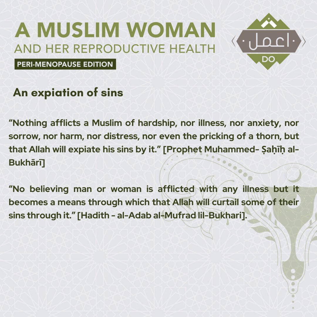 dolearningZA's tweet image. 26. Eradication of sin

#DoLearning #RamadanSeries #MuslimWoman #perimenopause #Islam