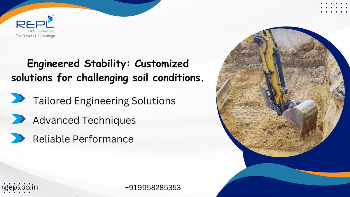 GeoRudrabh76445's tweet image. Engineered Stability for Every Terrain . Our customized solutions are designed to tackle even the most challenging soil conditions, ensuring solid foundations for your projects.

Visit our website - rgepl.co.in

#SoilStability #FoundationSolutions #CustomDesign