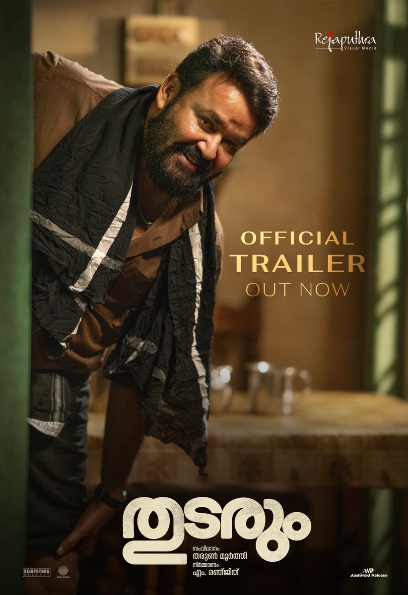 Mohanlal (@mohanlal) on Twitter photo Presenting the official trailer of #Thudarum. Coming soon to theatres near you!
youtube.com/watch?v=HZrYlX…
<a href="/Rejaputhra_VM/">Rejaputhra Visual Media</a> <a href="/talk2tharun/">Tharun Moorthy</a> #Shobana #MRenjith #KRSunil #ShajiKumar <a href="/JxBe/">Jakes Bejoy</a> Presenting the official trailer of #Thudarum. Coming soon to theatres near you!
youtube.com/watch?v=HZrYlX…
<a href="/Rejaputhra_VM/">Rejaputhra Visual Media</a> <a href="/talk2tharun/">Tharun Moorthy</a> #Shobana #MRenjith #KRSunil #ShajiKumar <a href="/JxBe/">Jakes Bejoy</a>