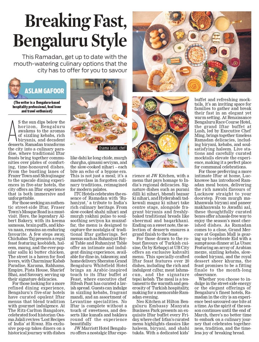 TNIE Karnataka (@xpressbengaluru) on Twitter photo This Ramadan, get up to date with the
mouth-watering culinary options that the city has to offer for you to savour
✍️ <a href="/AslamGafoor/">Aslam Gafoor</a> This Ramadan, get up to date with the
mouth-watering culinary options that the city has to offer for you to savour
✍️ <a href="/AslamGafoor/">Aslam Gafoor</a>