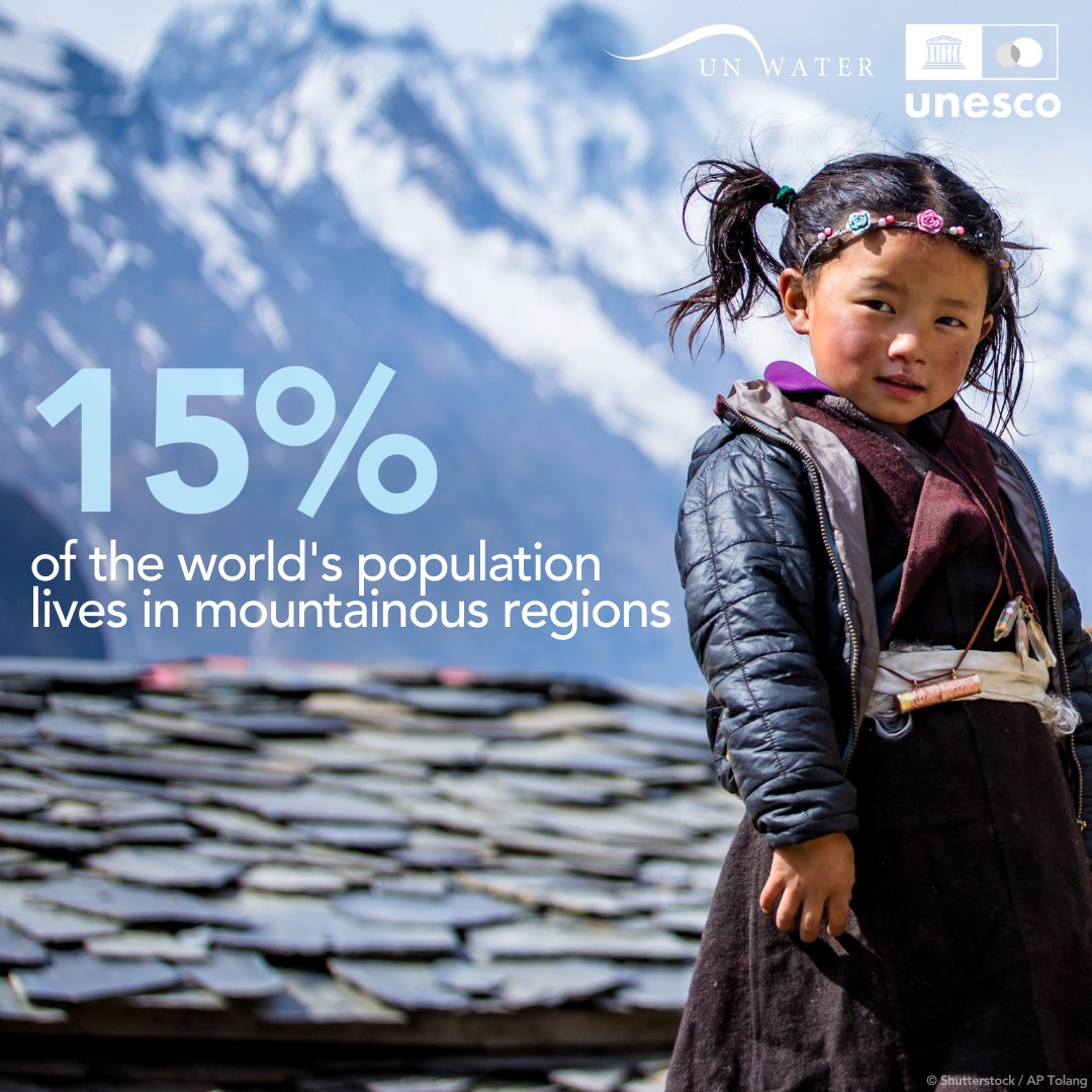 UNESCO's tweet photo. 💧 Mountain waters are essential for basic needs like water supply and sanitation.

Protecting these waters is vital for community well-being.

Let’s safeguard our mountain resources for a sustainable future: https://t.co/uL4qXZ2Lxn #WorldWaterReport https://t.co/KzlNnOKZoc