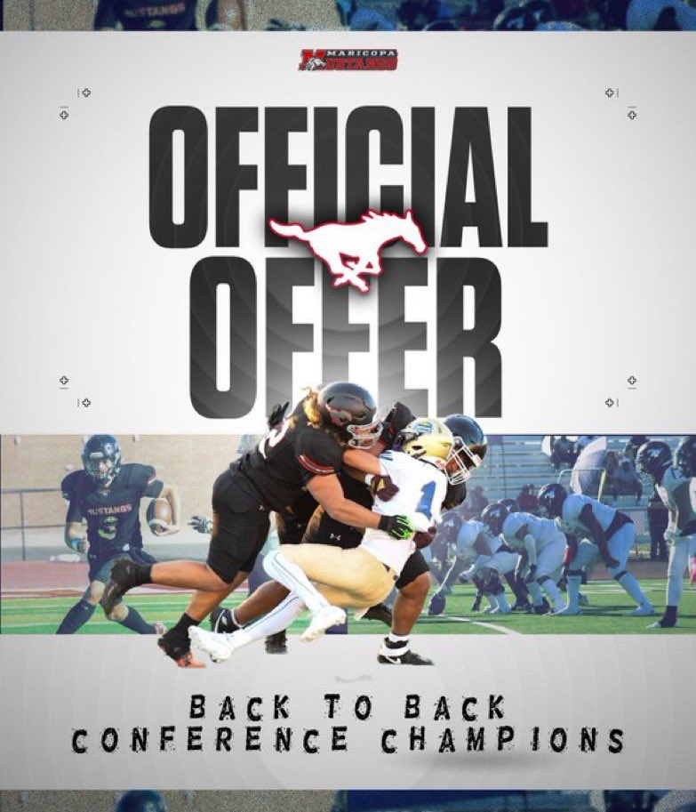 Blessed to receive another offer on the day to continue to do what I love! Thank you <a href="/MaricopaMustang/">Maricopa Mustangs JUCO Football</a> for this opportunity!