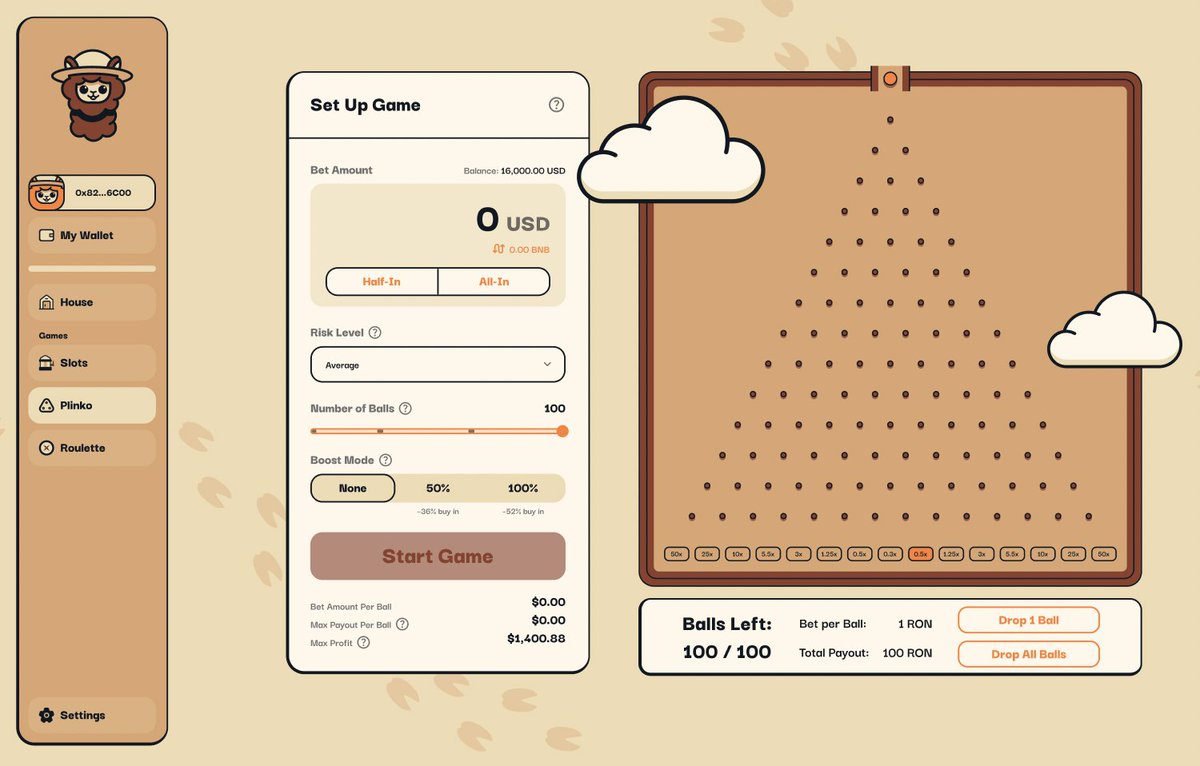 Putting the finishing touches on Plinko. Launching next week 🚀

Tag your favorite memecoin (or the one you want to play with 👀) below for a chance to win 10 $RON

3 winners picked randomly in 24 hours. Must follow <a href="/Qupaca777/">Qupaca 🎰🦙</a>!