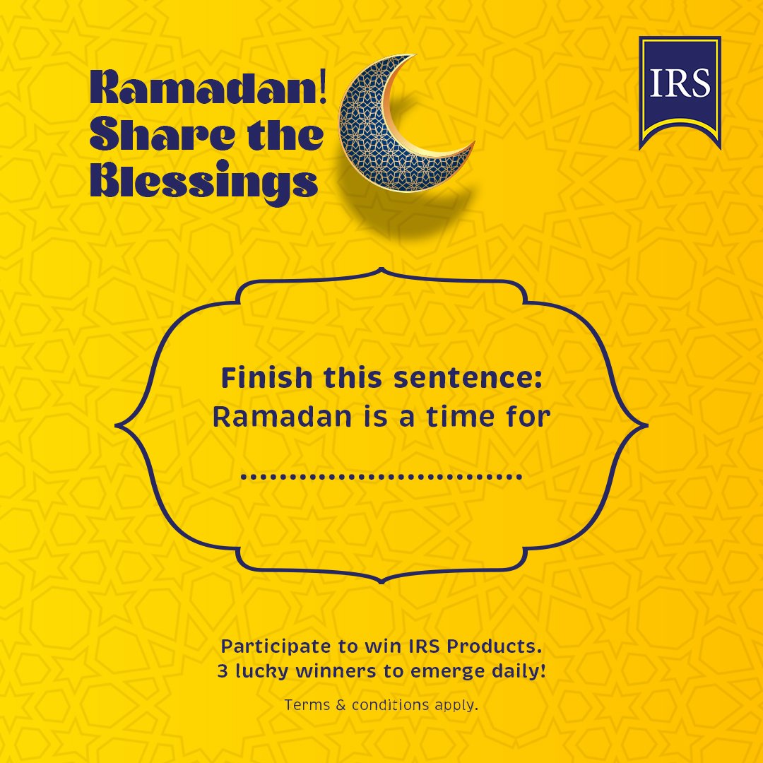 IRSPasta's tweet photo. Participate &amp; stand a chance to win products worth N20,000!

To Participate:
1. Follow @irspasta
2. Provide your answer in the comment section.
3. Get five friends to like your comment.
4. Winners to be picked randomly
5. Other T&amp;C apply.

 #Ramadan2025 https://t.co/yY35vB2kw5