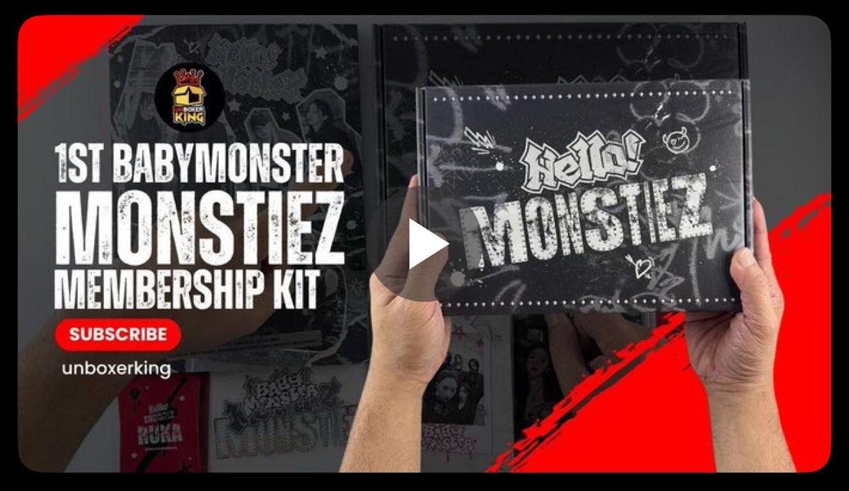 unboxerking's tweet photo. BABYMONSTER || 1ST MONSTEIZ MEMBERSHIP KIT UNBOXING https://t.co/cPxr5lvUWj https://t.co/x02daUxz1P