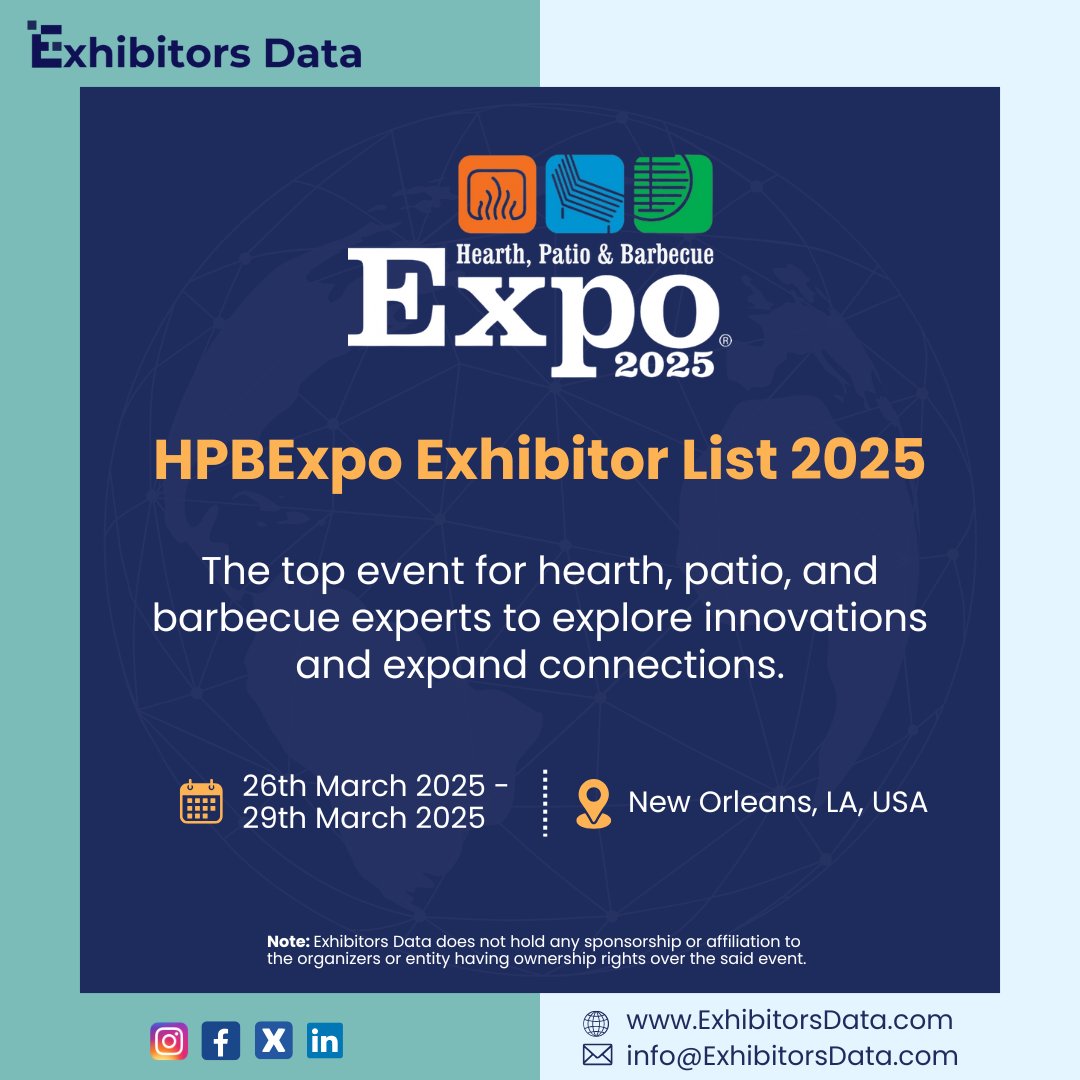 ExhibitorsData's tweet image. Shoutout to the Pet &amp;amp; Home Lifestyle industries! Global Pet Expo &amp;amp; HPBExpo are around the corner! 
Network, collaborate &amp;amp; grow with the exhibitors' list now!  

 Visit us: zurl.co/nwTk2
Contact us: info@exhibitorsdata.com

#ExhibitorsData #petsector #patiosector