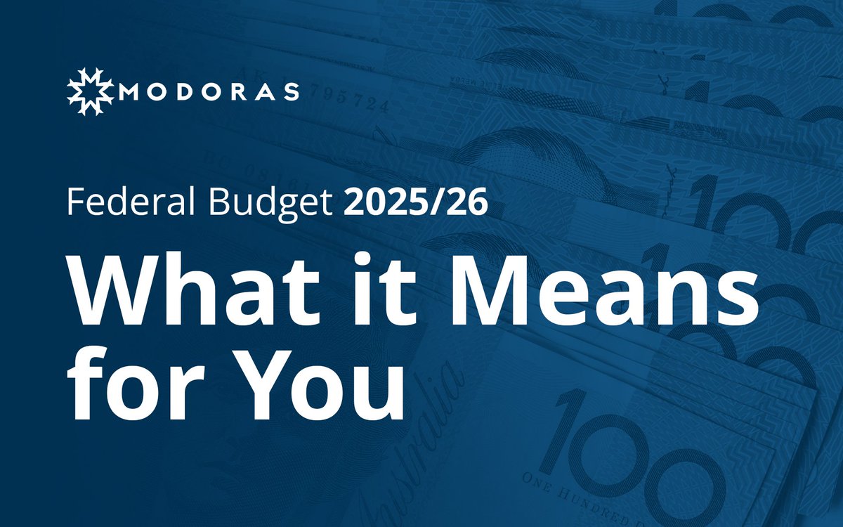 Modoras's tweet photo. The #FederalBudget 2025/26 was handed down last night!

🎥 Watch Ian Fox, Nick Dwyer, and Paul Gaffney break down the key aspects and their potential impact on your financial decisions and strategies.

👉 https://t.co/aOxcgybdOZ https://t.co/me1dRbYArS