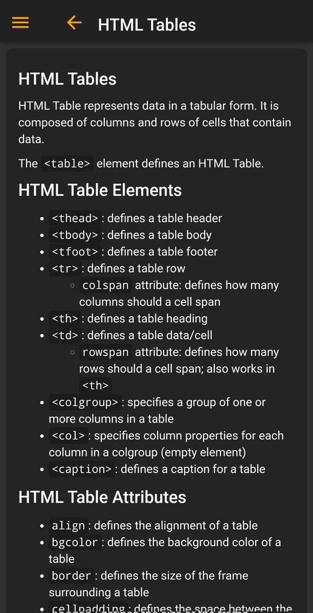 Bekihailemariam's tweet image. Day 14/100 - HTML Tables
"Tables make data structured, accessible, and easy to read! Mastering &lt;table&gt;, &lt;thead&gt;, &lt;tbody&gt;, &lt;tr&gt;, &lt;th&gt;, &lt;td&gt; is key! #100DaysOfCode #HTMLTables"
