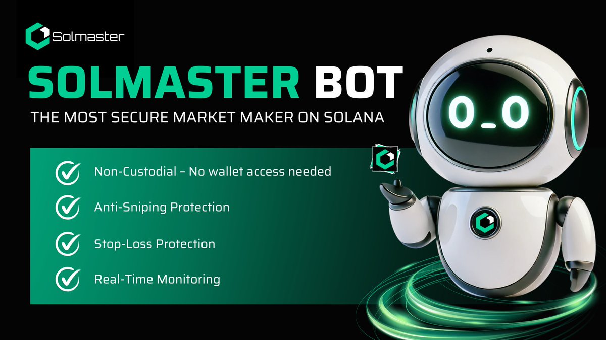 SolMasterBot's tweet photo. 🤖 Why SOLMASTER BOT is the safest on Solana?

✅ Non-custodial
✅ Anti-sniping
✅ Stop-loss protection
✅ Real-time monitoring
🛡 Security first. Liquidity smart.
📩 Telegram: @Solmasterxyz
#SOLMASTER #CryptoSecurity #Web3Safety #DeFiProtection https://t.co/wBHg3nTFYi