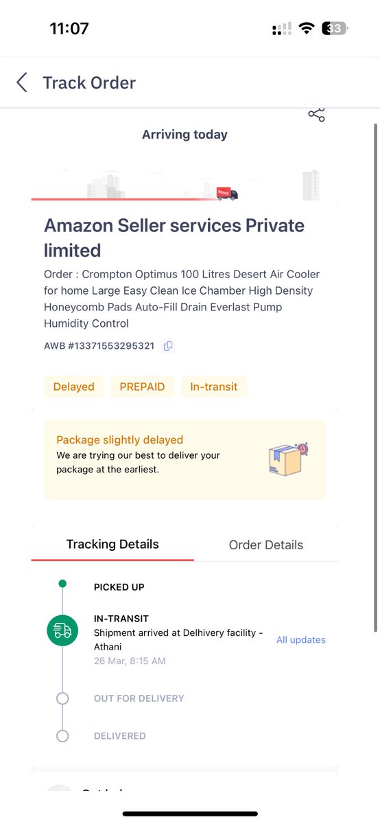 akshayjanagoud's tweet image. @help_delhivery My shipment has
ARRIVED in My City! It's been delayed 2 days already and is STILL not Out for Delivery.
This is my FINAL warning. Will I receive it TODAY or just another fake promise of EOD delivery? #Delhivery #DelayedShipment #CustomerService #India 
@delhivery