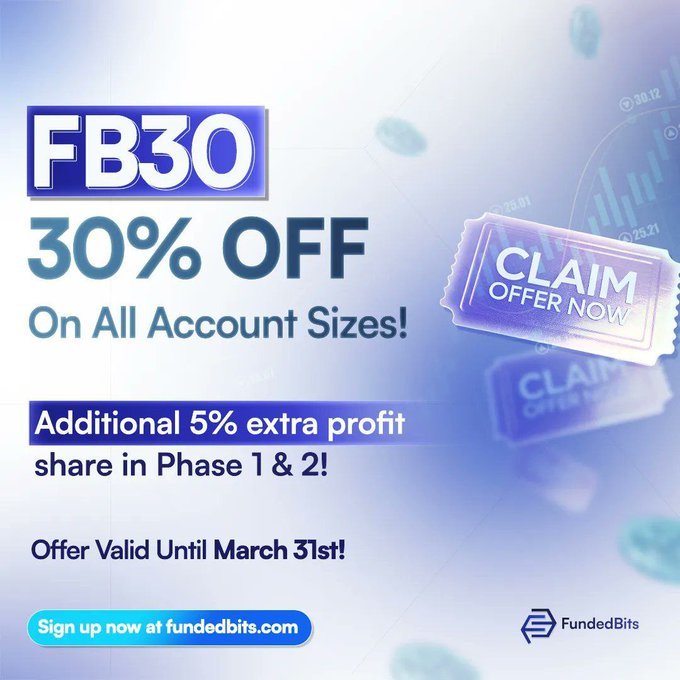 🚀 Last Few Days to Get 30% OFF + Profit Share at FundedBits! 🚀

Don’t miss this limited-time opportunity to save 30% on challenge phases and enjoy profit share benefits!

🔹 Use Code: FB30 at checkout
🔹 Offer Ending Soon—Act Now!

👉 Secure Your Funding Today!