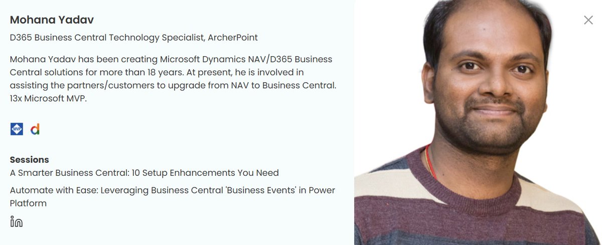mohana_cse06's tweet image. I am excited to share that 2 of my sessions have been selected for the Directions ASIA conference in Bangkok!
Honored to be a speaker at this amazing conference. Looking forward to connecting and sharing insights! #DirectionsASIA #Speaker #MSDyn365BC