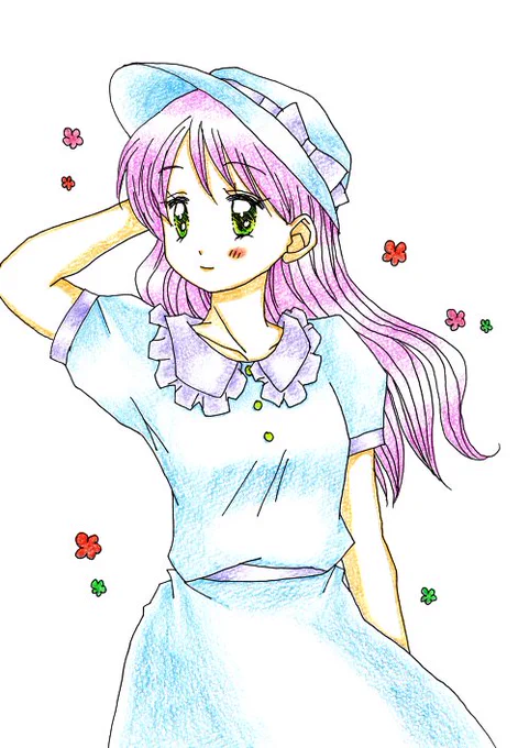 再掲です。#過去絵 #イラスト 