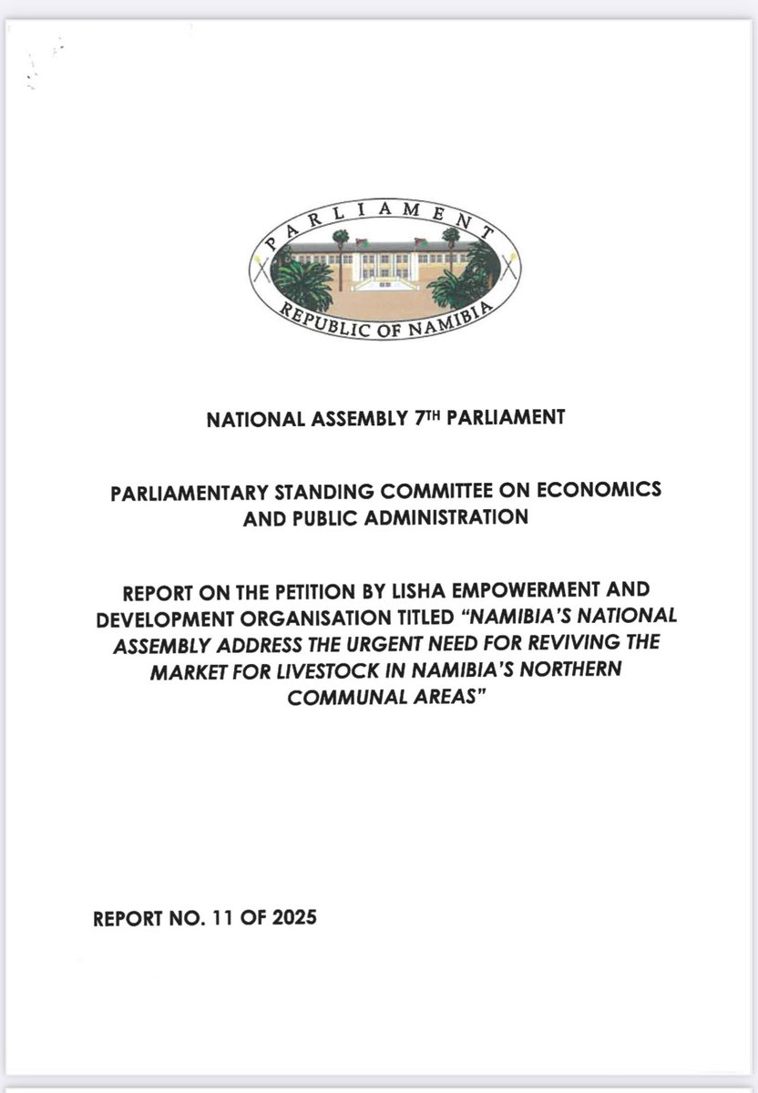Shipululo's tweet image. People of Namibia 🇳🇦
I am delighted to Inform you that Parliament has APPROVED a Report, without amendments, by its Standing Committee on Economic and Public Administration, calling for the Removal of the 1896 REDLINE. In terms of the rules, when this happens, the Ministry Must…