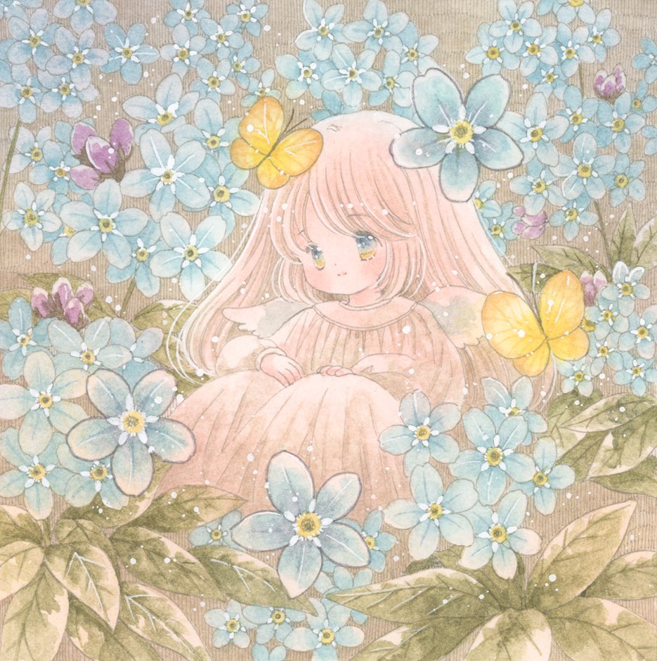 「勿忘草」|神谷かおり🌸ドローイングモール🌸羽根としっぽ展🌸アリス展🌸コミティアのイラスト