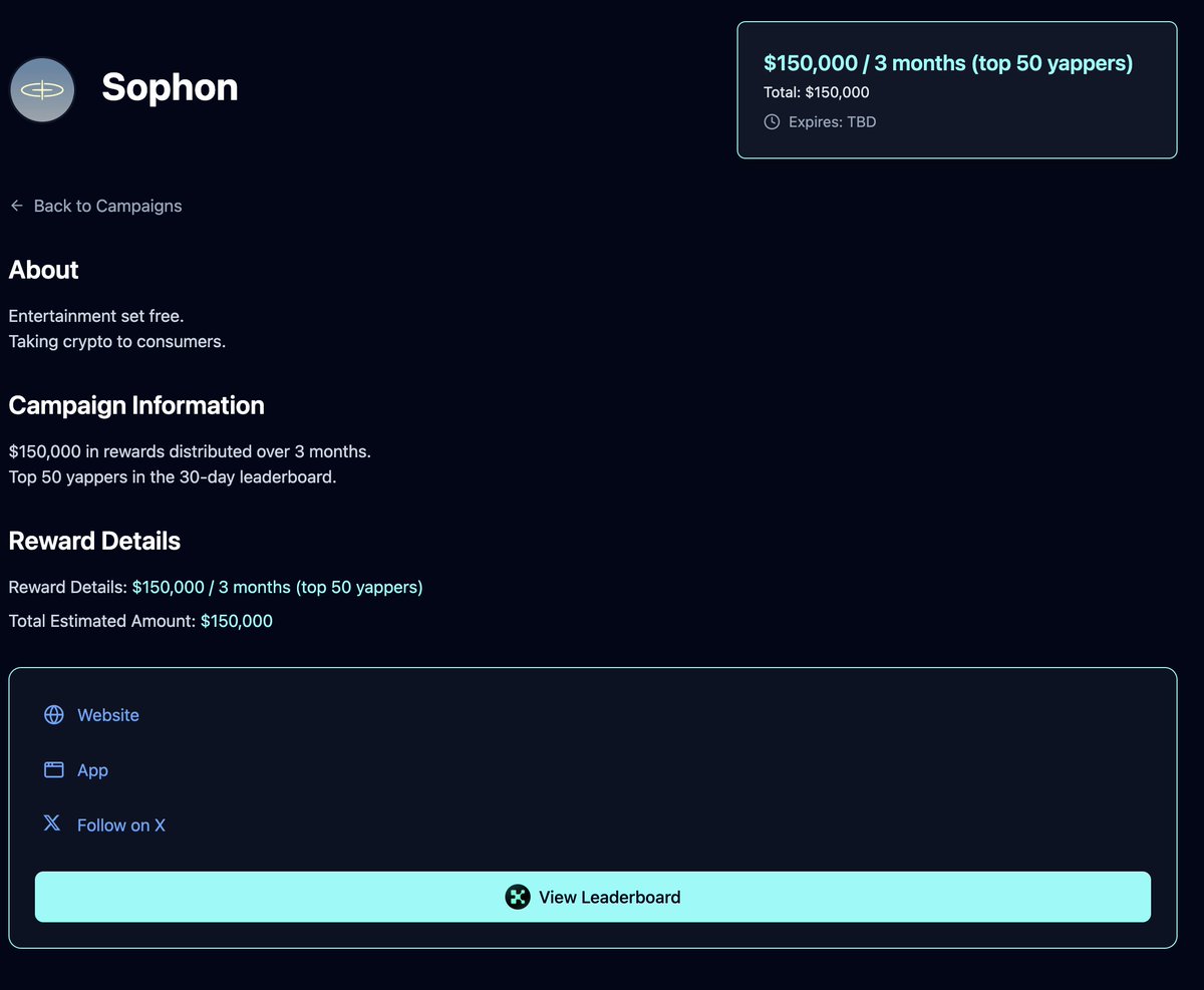 IncentiveIQ's tweet photo. We have added @sophon to our database

$150,000 over 3 months up for grabs via @KaitoAI yaps!

Good luck everyone https://t.co/3ekFaLA99W