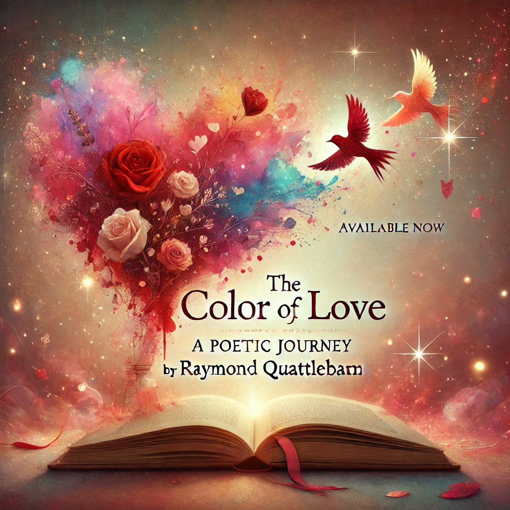 💖 What color is love? Red for passion, blue for trust, or gold for forever?

📖 The Color of Love by Raymond Quattlebaum is a poetic journey that paints love in words. A must-read for poetry lovers!

🌟 Available now! raymondqbooks.com/book

#TheColorOfLove #Poetry