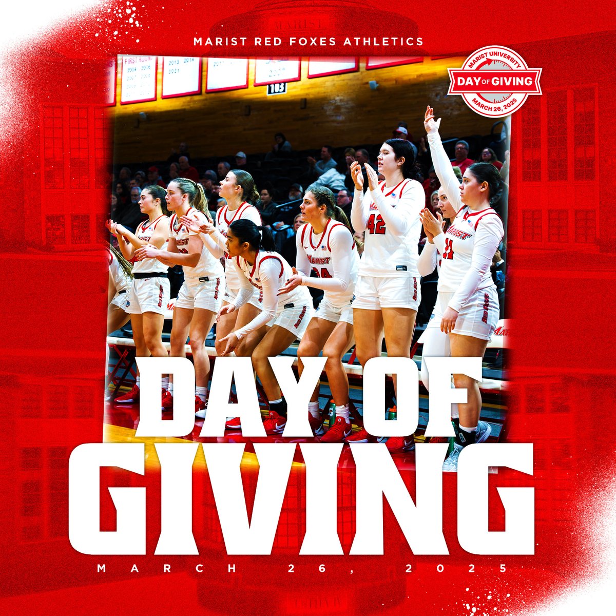 🏀 Game day mindset, giving day mission! 🔴⚪ 

It’s #MaristDayOfGiving and Marist Women’s Basketball needs your support. Help us continue to grow, compete, and succeed—on and off the court!

💻 Donate now: ow.ly/590V50VoFpO

#PaintItRed