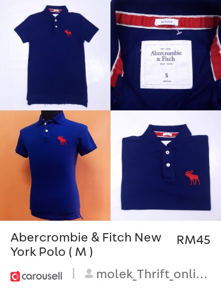 Molekbundle2's tweet photo. Check out 'Abercrombie &amp; Fitch New York Polo ( M )', available at RM45 on #Carousell: https://t.co/KWcEdPqu8I https://t.co/Zz2fKscYDZ