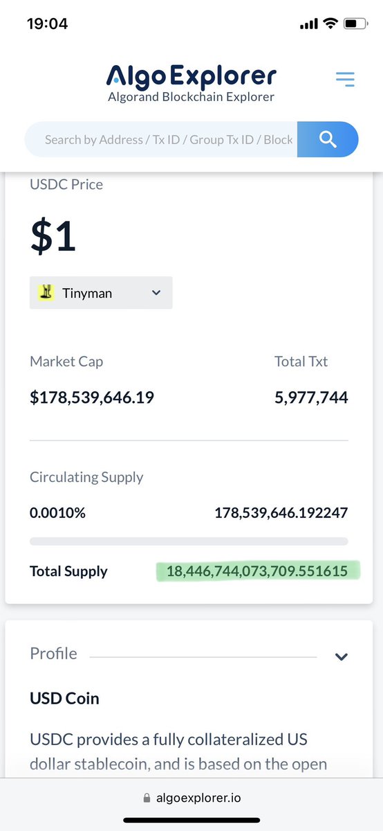 deadlee0x's tweet photo. @donalt USDC total supply on Algorand close to the total M2 money supply 👀 https://t.co/yULbPYCPoU