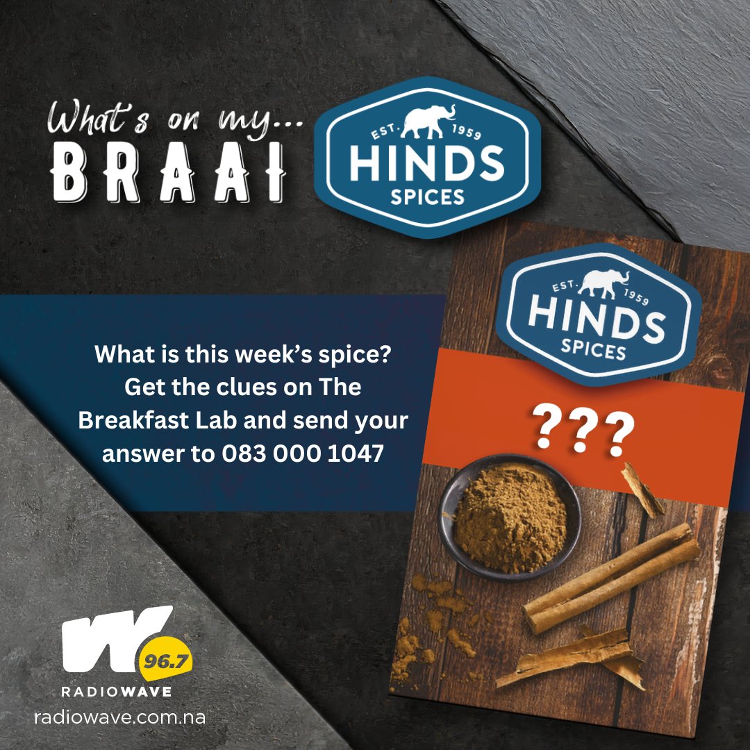 TIME FOR ANOTHER GIVEAWAY! Want to win a Hinds Spice Rack filled with yummy spices? Guess this week's spice (hint it's on the box) and send a WhatsApp to 083 000 1047 or click on the link with the word "HINDS" and submit your answer there. Giveaway is happening Friday so hurry!