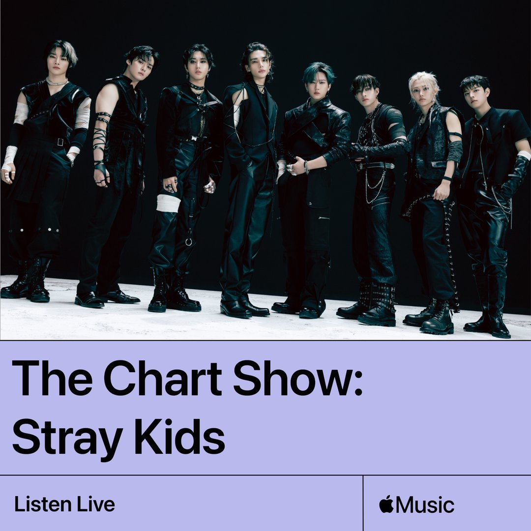 Stray_Kids's tweet photo. [Apple Music]
The Global Chart Show

STAY💕 Make sure to check out our track "GIANT (Korean Ver.)" on The Global Chart Show with @BrookeReese. Tune in on @AppleMusic! 

🕕 25.03.26 3PM (PT) / 25.03.27 7AM (KST)
🔗 https://t.co/4IRM7hvvGE

Listen to "Mixtape : dominATE" now🦷
https://t.co/RtEd6PBJjf 

#StrayKids #스트레이키즈
#Mixtape_dominATE
#GIANT_KoreanVer
#YouMakeStrayKidsStay