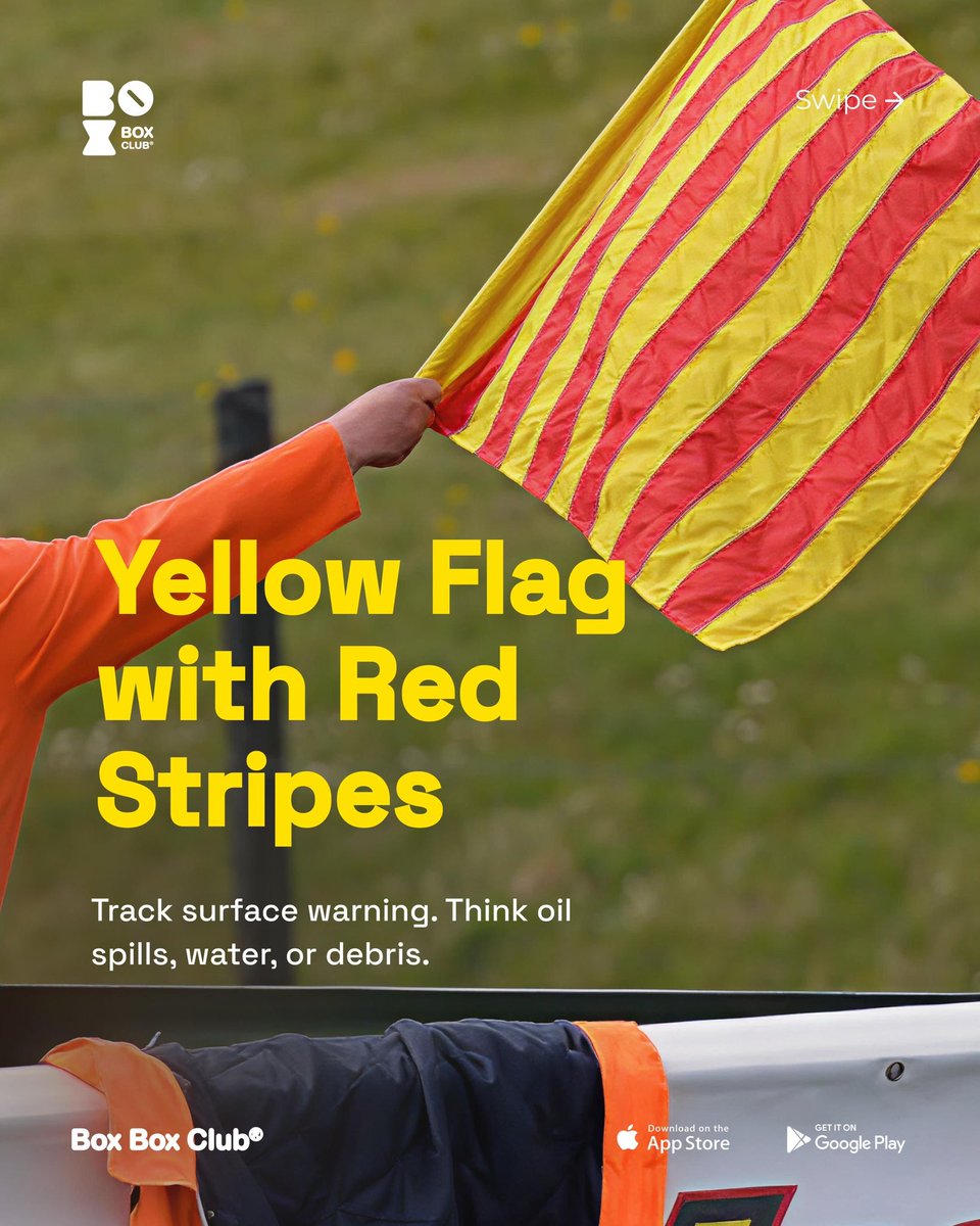 BoxBox_Club's tweet photo. Too much? and we haven’t even mentioned the blue, yellow, green, black and orange, or code 60 flags yet.

Don’t sweat it — we’ve broken it all down for you. check out the article, link in comments!! 🏁

#f1 #Formula1 #formulaone #FormulaOneFans #boxboxclub #f1widgets #flags #f1flags