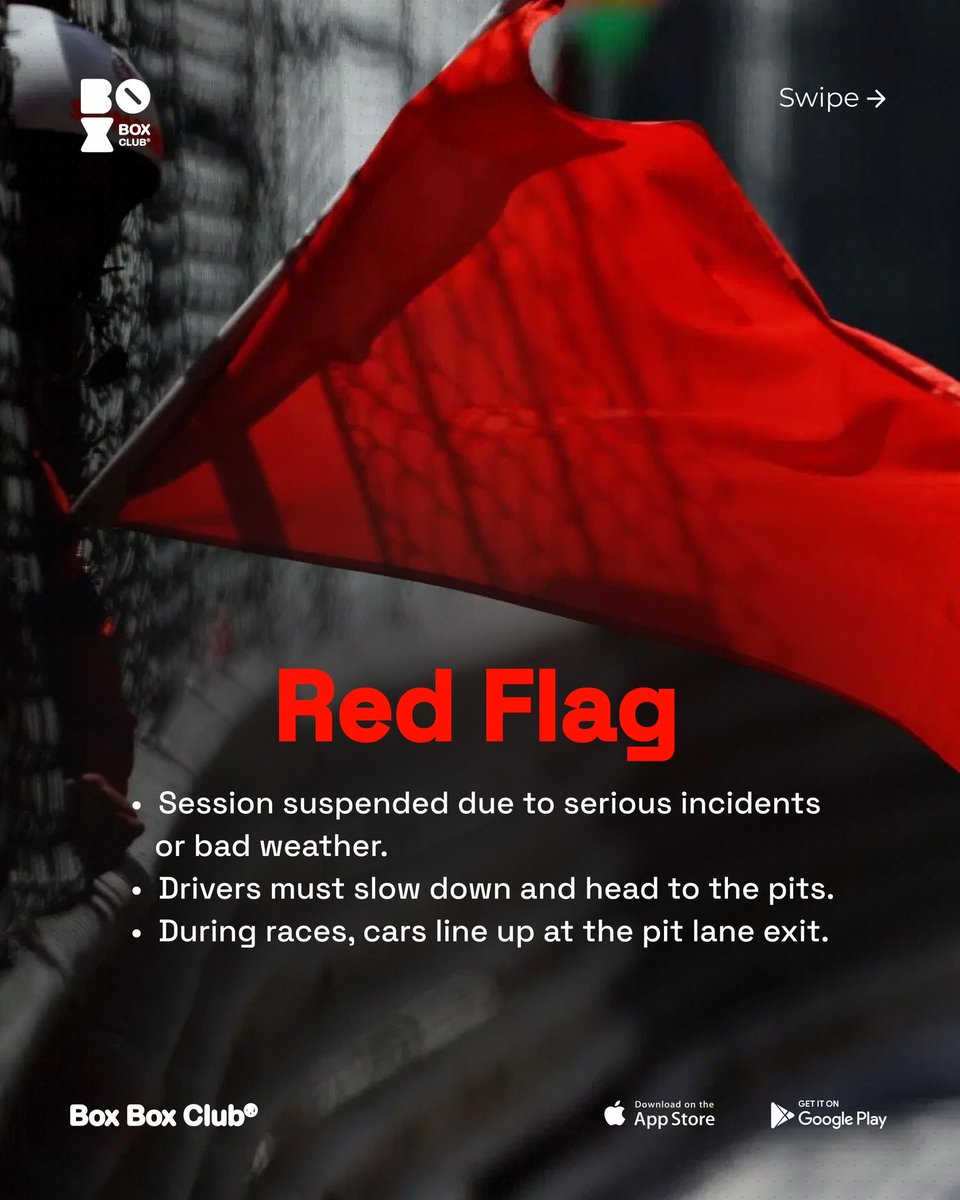 BoxBox_Club's tweet photo. Too much? and we haven’t even mentioned the blue, yellow, green, black and orange, or code 60 flags yet.

Don’t sweat it — we’ve broken it all down for you. check out the article, link in comments!! 🏁

#f1 #Formula1 #formulaone #FormulaOneFans #boxboxclub #f1widgets #flags #f1flags