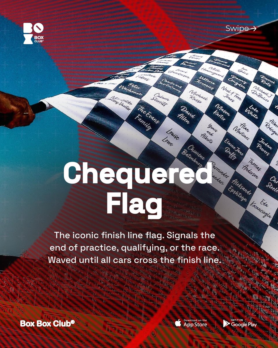 BoxBox_Club's tweet photo. Too much? and we haven’t even mentioned the blue, yellow, green, black and orange, or code 60 flags yet.

Don’t sweat it — we’ve broken it all down for you. check out the article, link in comments!! 🏁

#f1 #Formula1 #formulaone #FormulaOneFans #boxboxclub #f1widgets #flags #f1flags