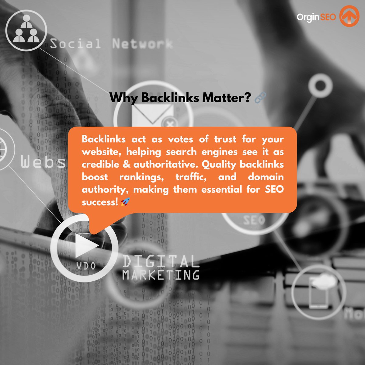 _OrginSEO_'s tweet photo. Backlinks = SEO Power! 
They boost rankings, drive traffic, and build credibility. Focus on quality, not quantity!

#Backlinks #SEO #LinkBuilding #SEOStrategy #DigitalMarketing #GoogleRanking #WebsiteTraffic #SearchEngineOptimization #SEOTips https://t.co/8PFimCe8cQ