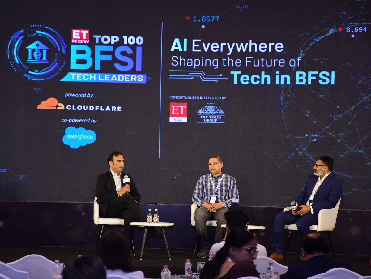 applied_cloud's tweet image. Throwback to an inspiring day at the ET NOW BFSI Top 100 Tech Leaders' Summit!
Discussed AI’s role in BFSI, engaged with experts, and showcased our vision for AI-powered growth. Excited to innovate and collaborate!
#BFSITech #ACC #ETNowBFSITechLeaders #AppliedCloudComputing