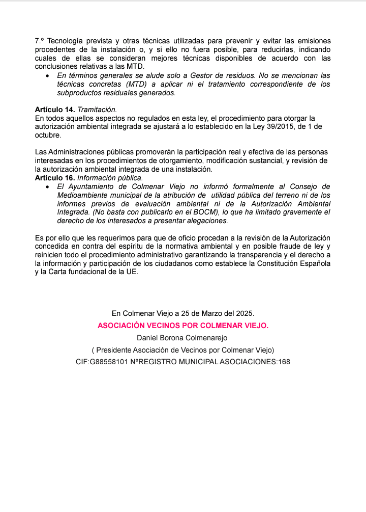 AVColmenarViejo's tweet photo. Ante las inexactitudes, incoherencias y ambigüedades que contiene la Autorización Ambiental Integrada del proyecto de Macroplanta de Biogas de #ColmenarViejo. Solicitamos su revisión. Es inaudito que la CM aprobará un documento que deja claro riesgos para el medio ambiente. 👇👇 https://t.co/wb6sXioPRa