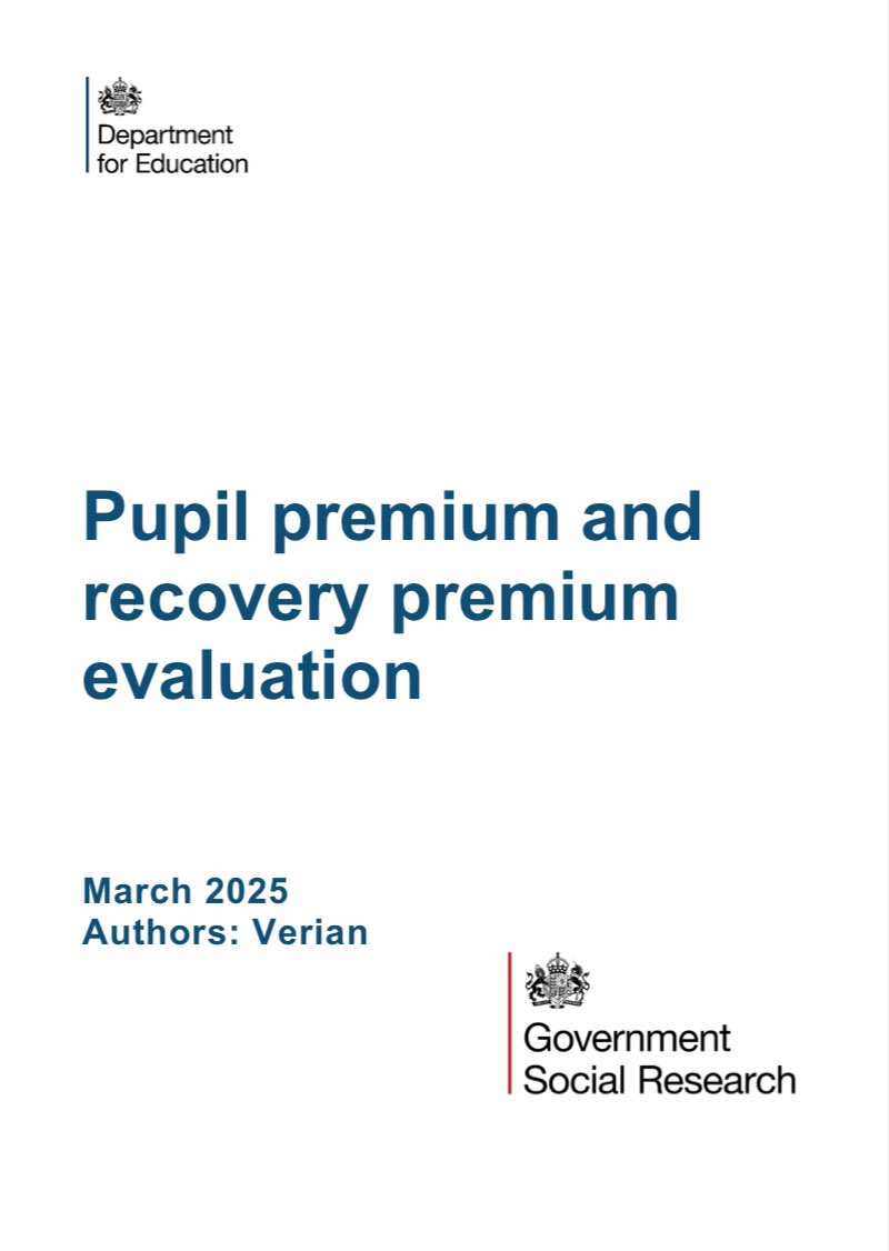 🚨Interesting report published on how schools &amp; Trusts have used their pupil premium &amp; recovery premium funding. Also explores the impact of the spending. If you oversee pupil premium this is a must read. gov.uk/government/pub… #PupilPremium #Disadvantaged #PP #SchoolLeaders