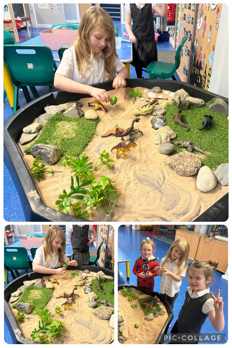 Some pictures from our dinosaur free play. We loved becoming palaeontologists to dig for fossils and record our findings 🦖🦕🦴