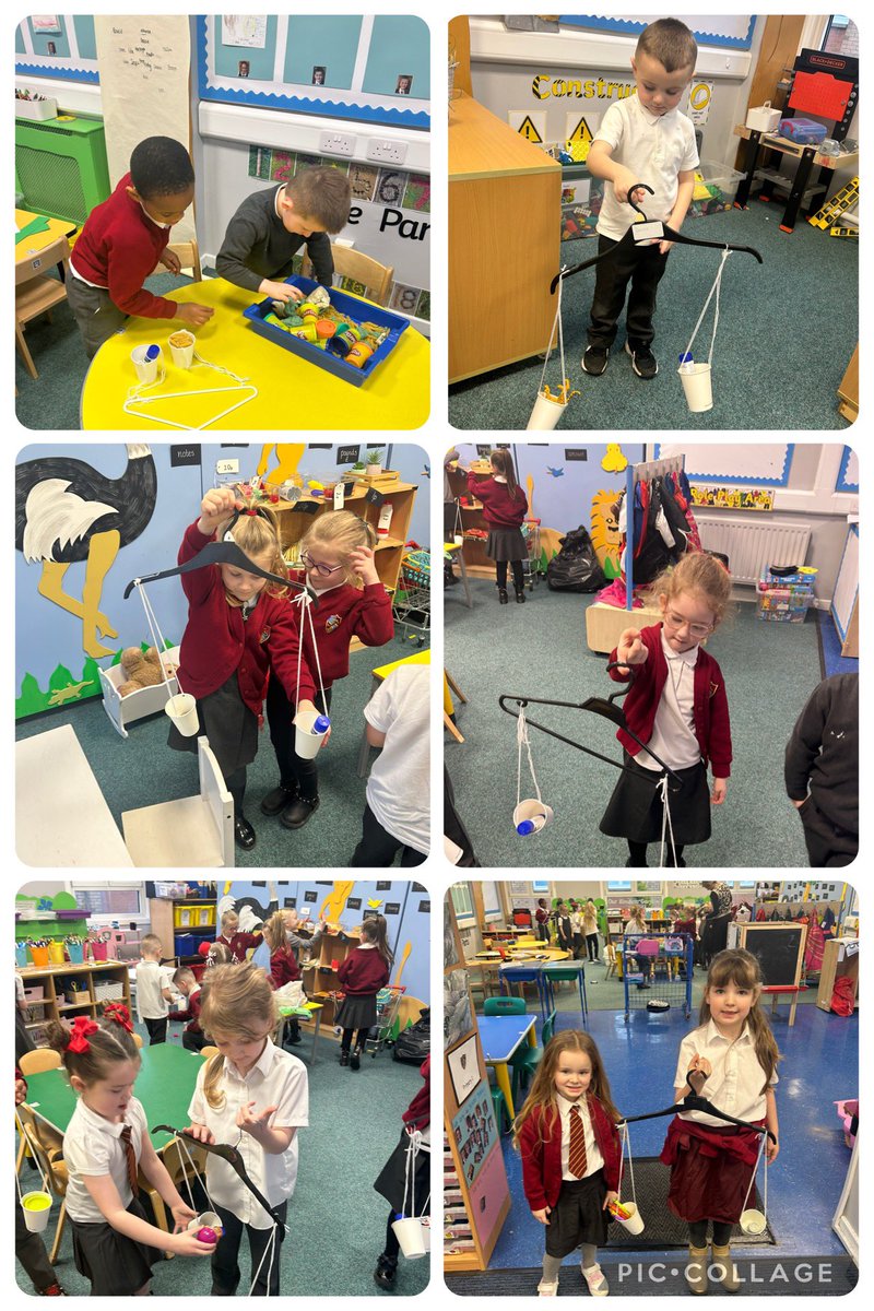We used balance scales to help us learn about weight and mass. We worked in pairs to find things in the playroom that were heavier, lighter and the same weight as a glue stick ⚖️